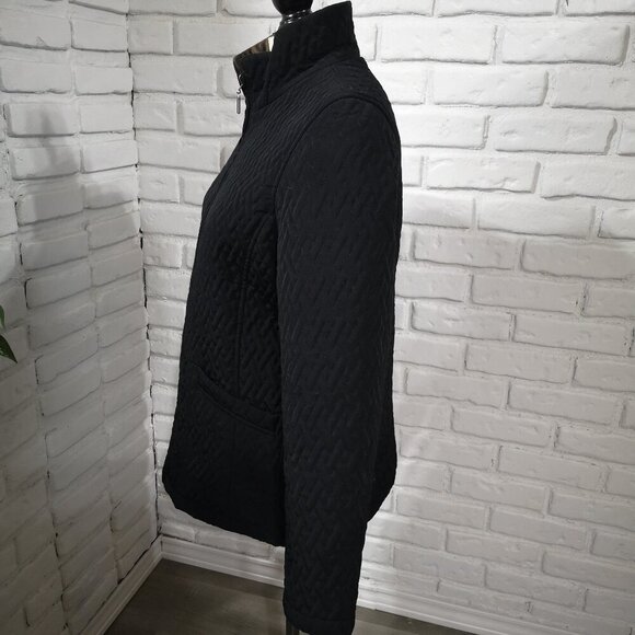 Talbots Ladies Size Medium Reversible Full Zip Black/Bronze Jacket - Picture 9 of 14